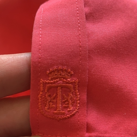 Talbots Petites Pink Short Sleeve Button Up Blouse Size 4P - Picture 10 of 13